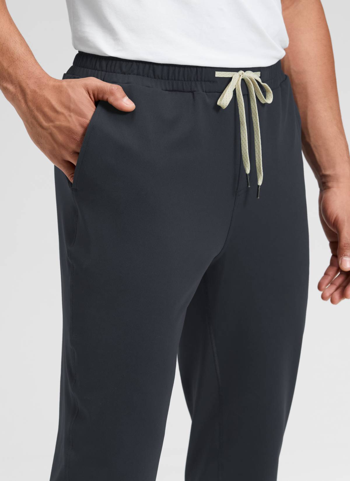 CRZ YOGA Men's Workout Casual Mid Rise Drawstring Pocket Jogger 29