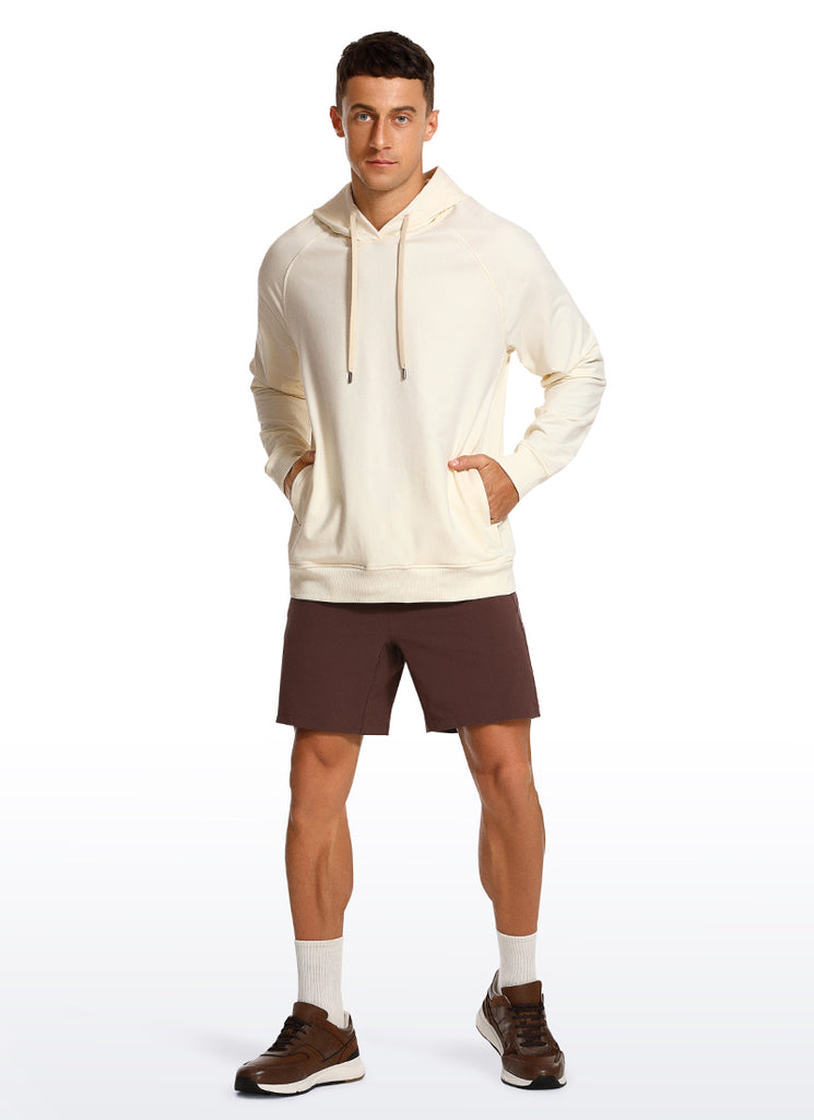 CRZ YOGA Men's Casual Outerwear Cotton Loose Fit Long Sleeve Hoodies Black