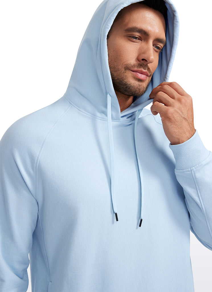 CRZ YOGA Men's Casual Outerwear Cotton Loose Fit Long Sleeve Hoodies True Navy