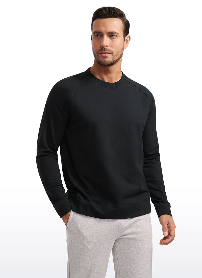 CRZ YOGA Men's Train Classic Fit Pullover Sweatshirts Long Sleeves