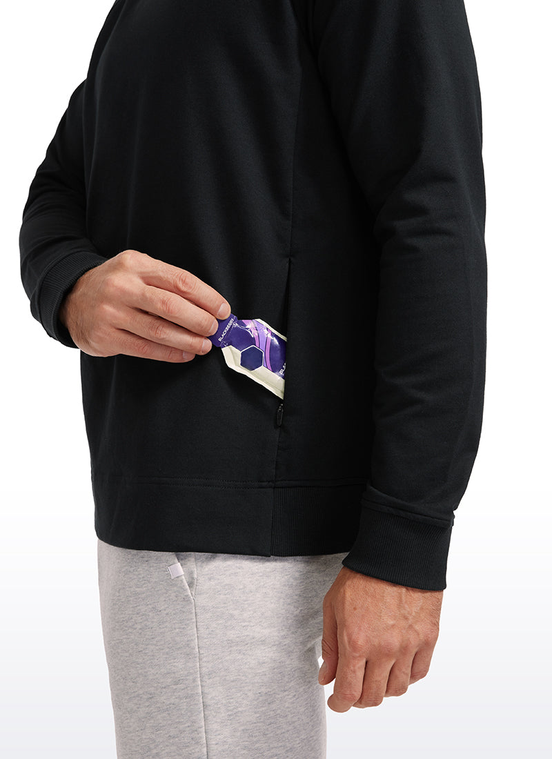 CRZ YOGA Men's Train Classic Fit Pullover Sweatshirts Long Sleeves