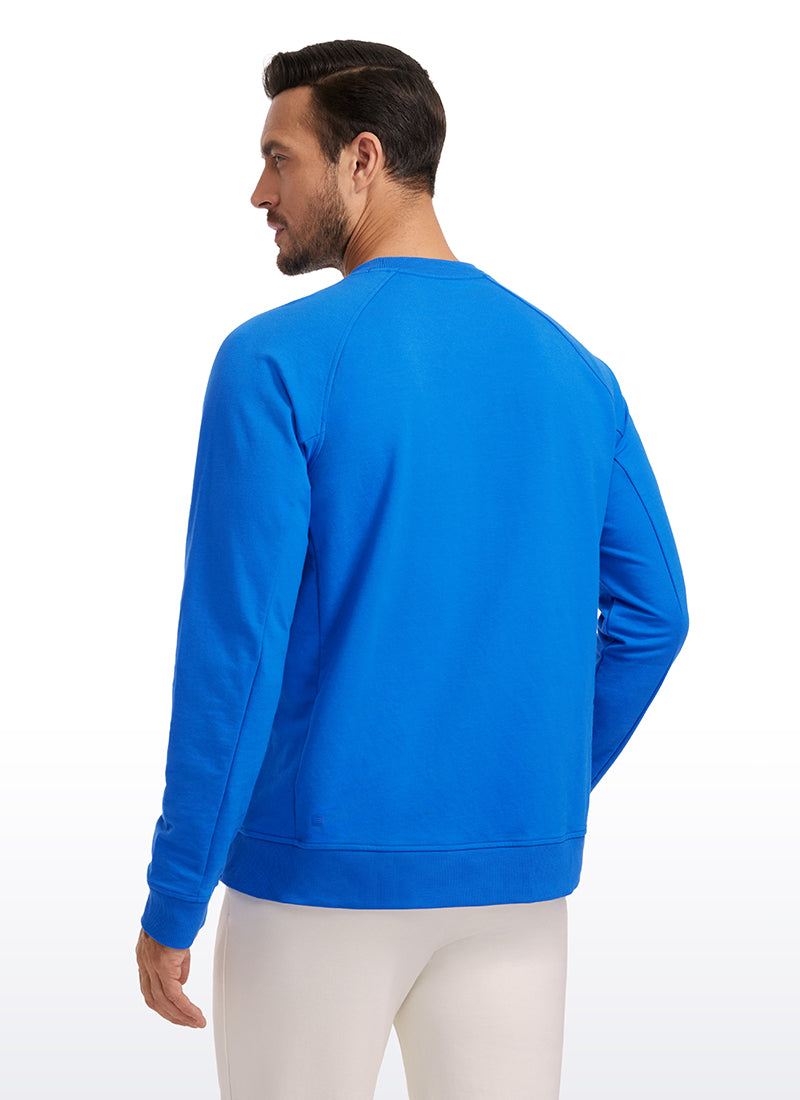 French Terry Pullover Sweatshirts with Zip Pockets