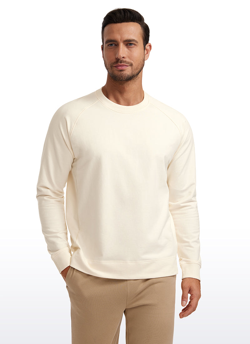 French Terry Pullover Sweatshirts with Zip Pockets