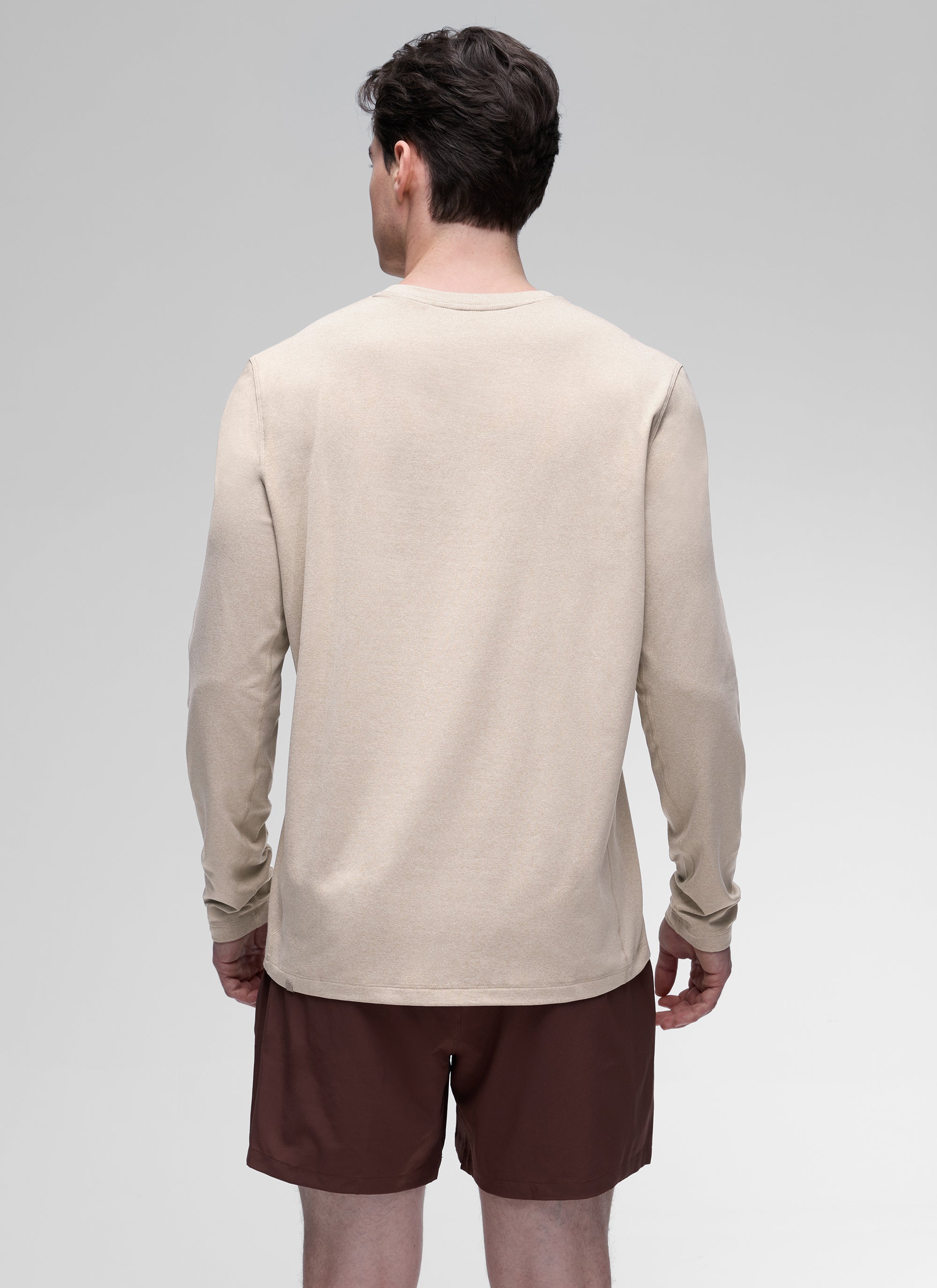 CRZ YOGA Men's Casual Classic Fit Crewneck Sweatshirts Long Sleeves Ink Gray