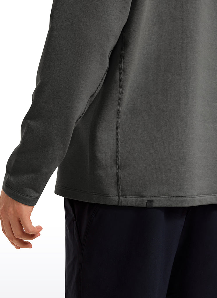 CRZ YOGA Men's Casual Classic Fit Pullover Sweatshirts Long Sleeves Anthracite