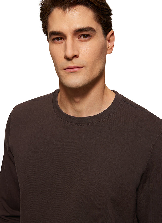 CRZ YOGA Men's Casual Classic Fit Pullover Sweatshirts Long Sleeves Grey Sage