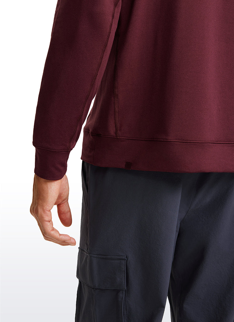 CRZ YOGA Women Casual Lightweight Pullover Hoodie Long Sleeve Slate Blue