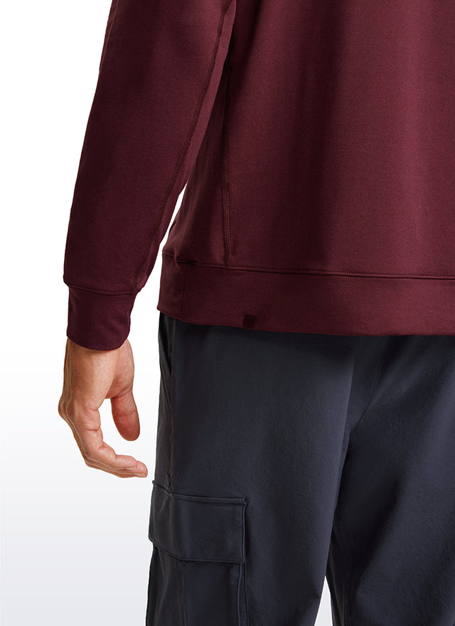 CRZ YOGA Women Casual Lightweight Pullover Hoodie Long Sleeve Slate Blue