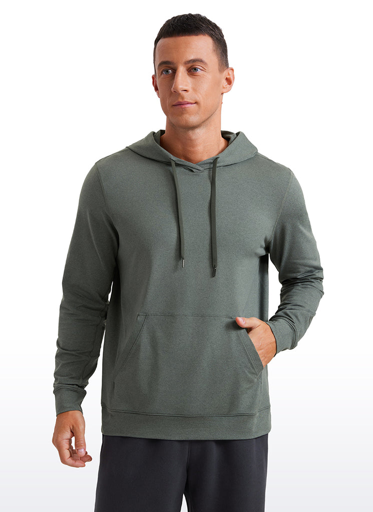 CRZ YOGA Women Casual Lightweight Pullover Hoodie Long Sleeve Grey Sage