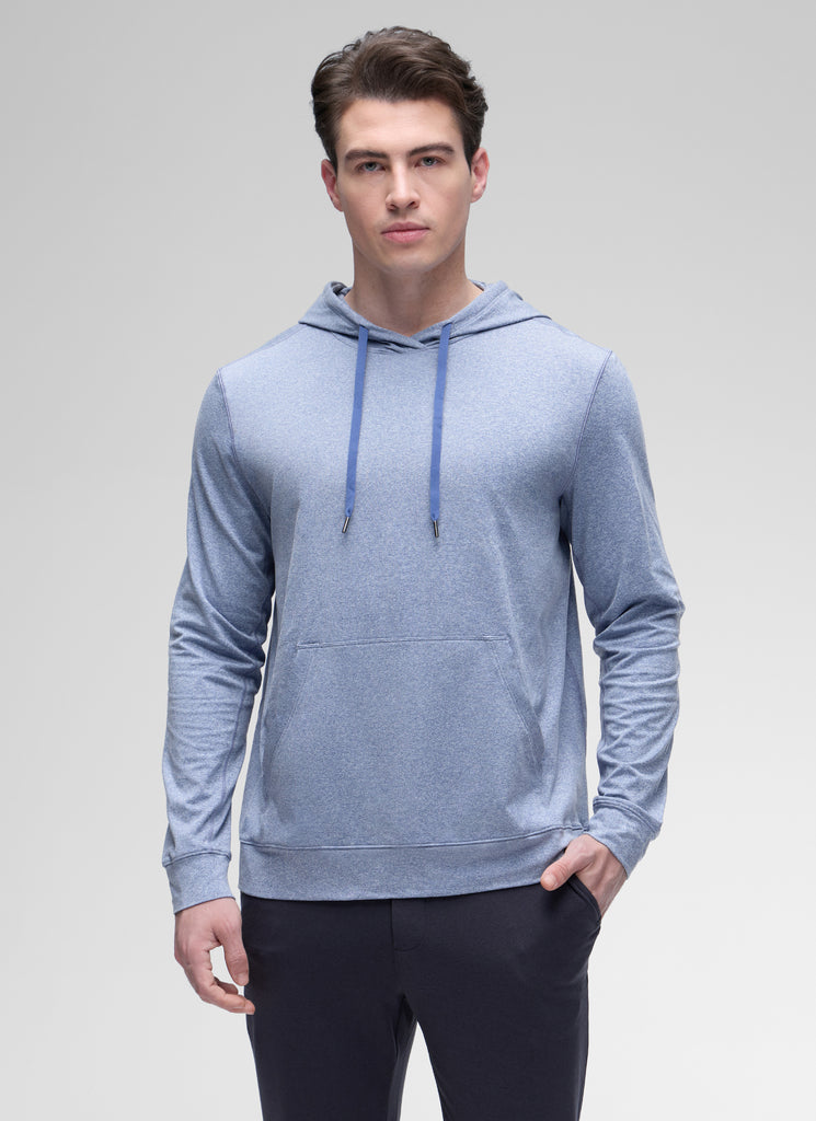 CRZ YOGA Women Casual Lightweight Pullover Hoodie Long Sleeve Slate Blue