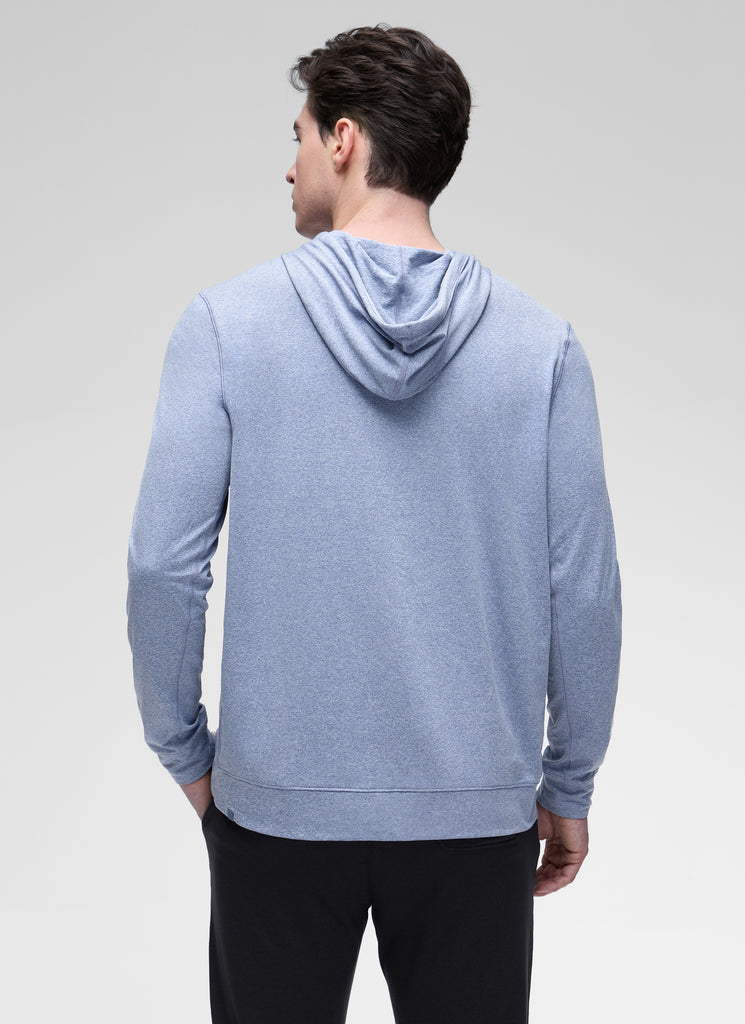 CRZ YOGA Women Casual Lightweight Pullover Hoodie Long Sleeve Slate Blue