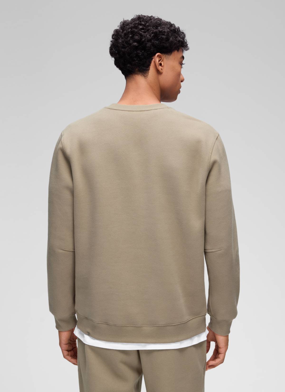 CRZ YOGA Man's Casual Relaxed Fit Fleece Lined Pullover Sweatshirt Oak