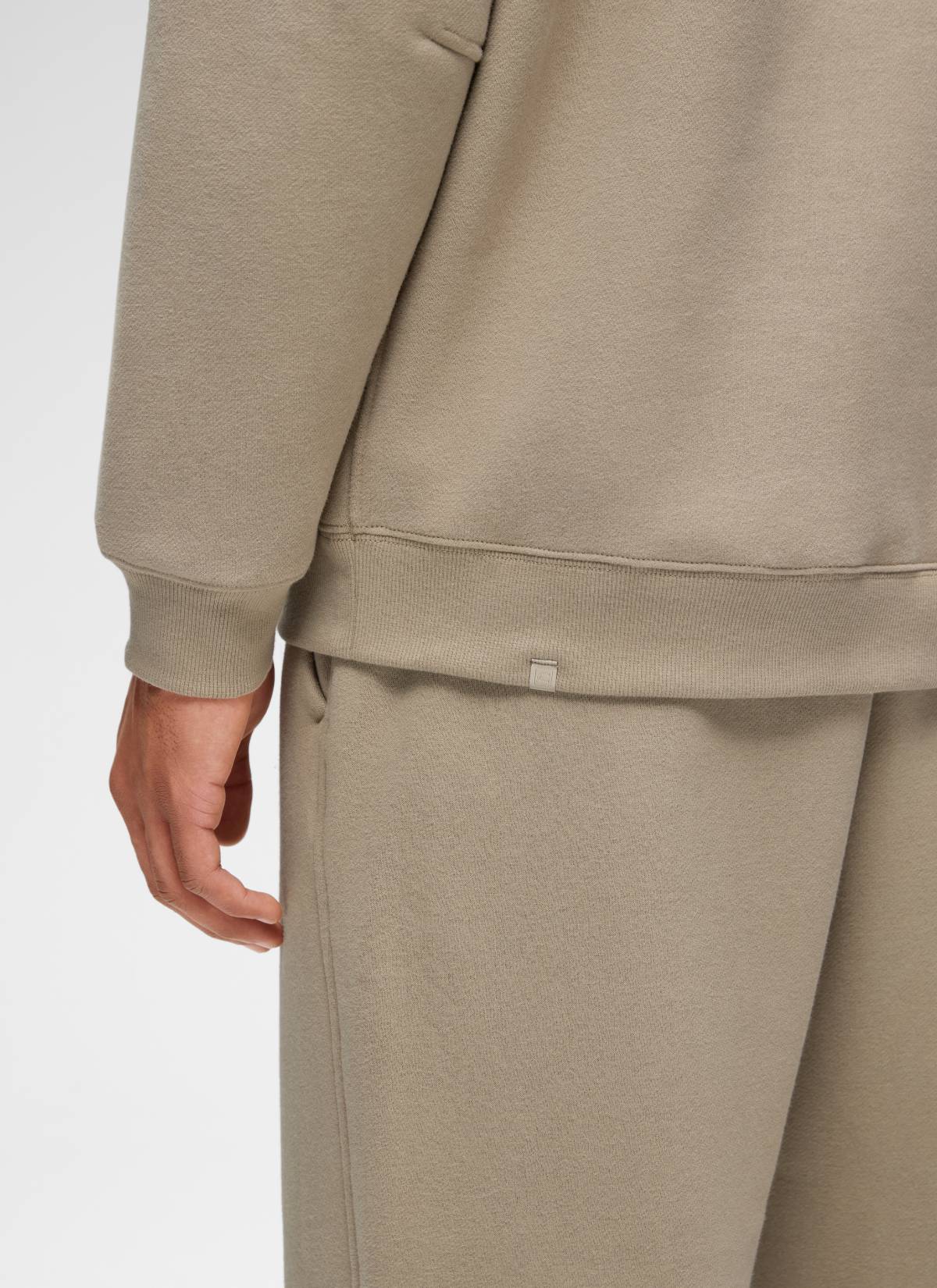 CRZ YOGA Man's Casual Relaxed Fit Fleece Lined Pullover Sweatshirt Oak