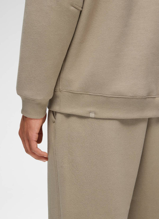 CRZ YOGA Man's Casual Relaxed Fit Fleece Lined Pullover Sweatshirt Oak