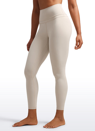 CRZ YOGA Women's Yoga Train High Rise Nakedfeel Leggings 25" 7/8 Pants Mojave Tan