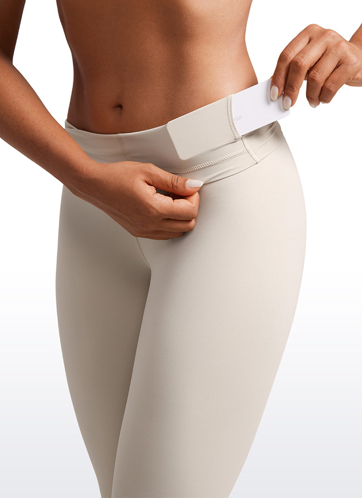 CRZ YOGA Women's Yoga Train High Rise Nakedfeel Leggings 25" 7/8 Pants Turquoise2