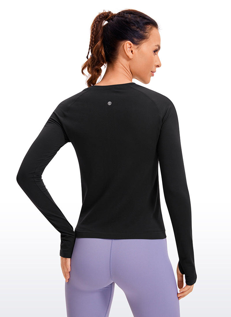 Seamless Long Sleeves with Thumbholes Shirts