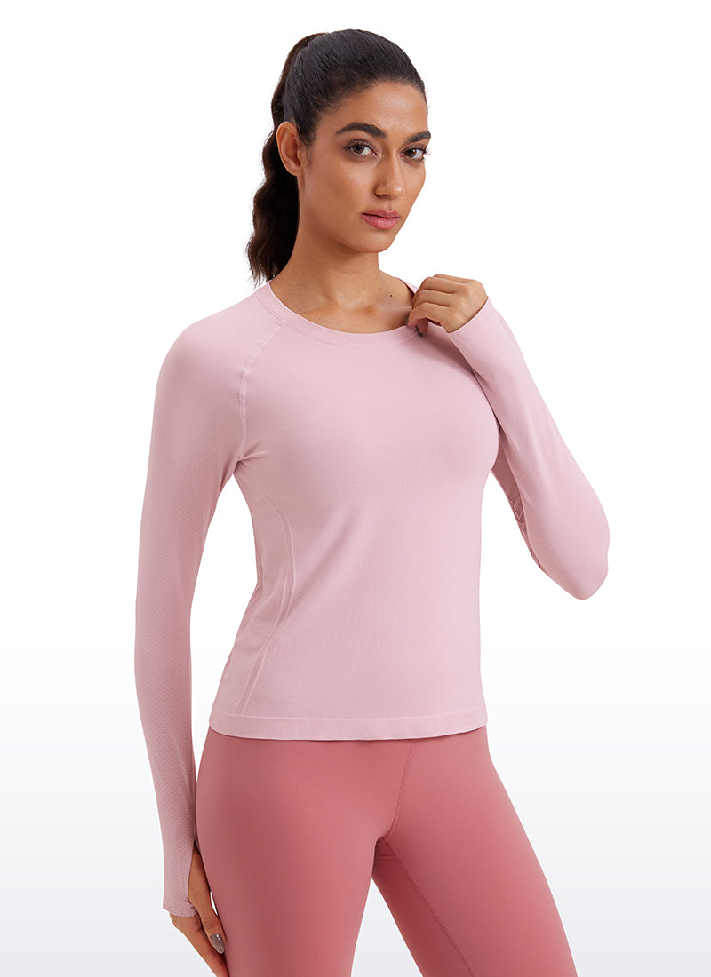 Seamless Long Sleeves with Thumbholes Shirts