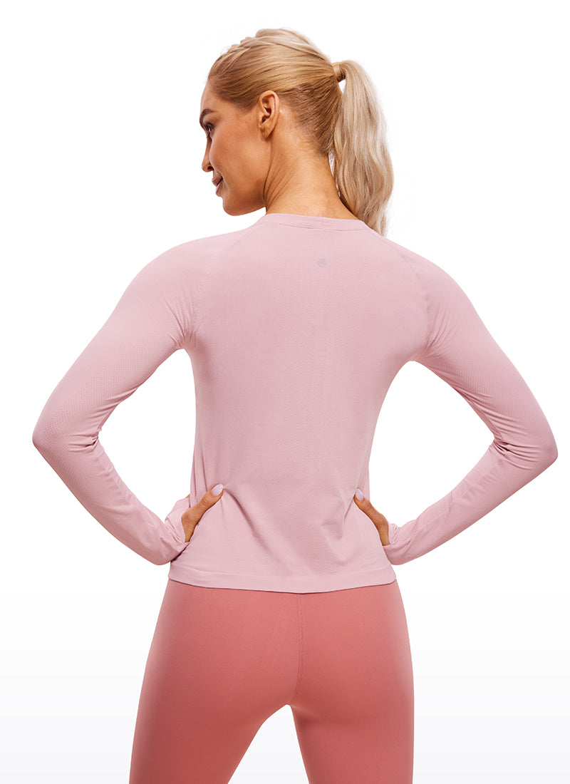 Seamless Long Sleeves with Thumbholes Shirts