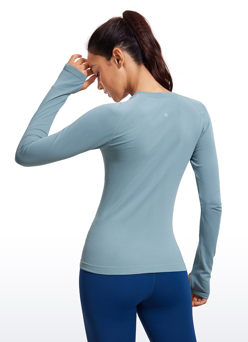 Seamless Long Sleeves with Thumbholes Shirts