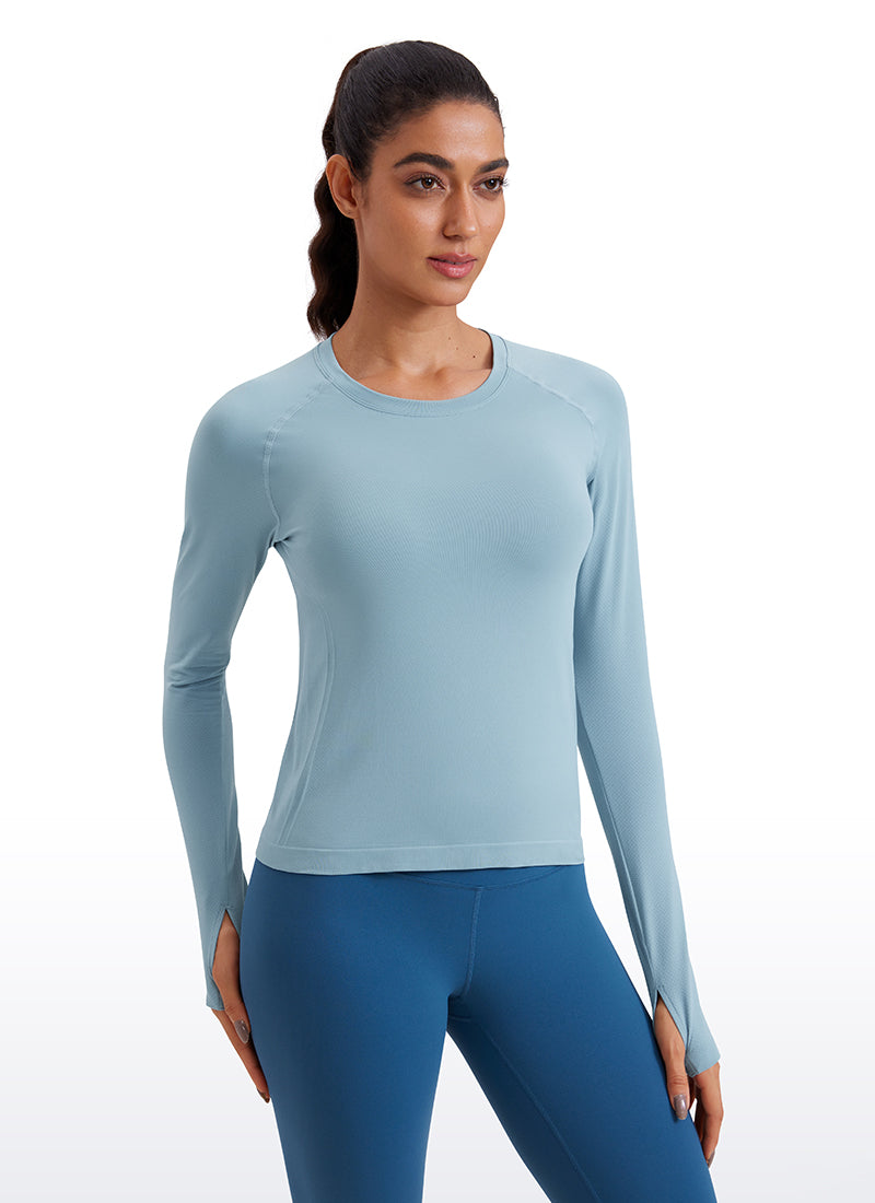 Seamless Long Sleeves with Thumbholes Shirts