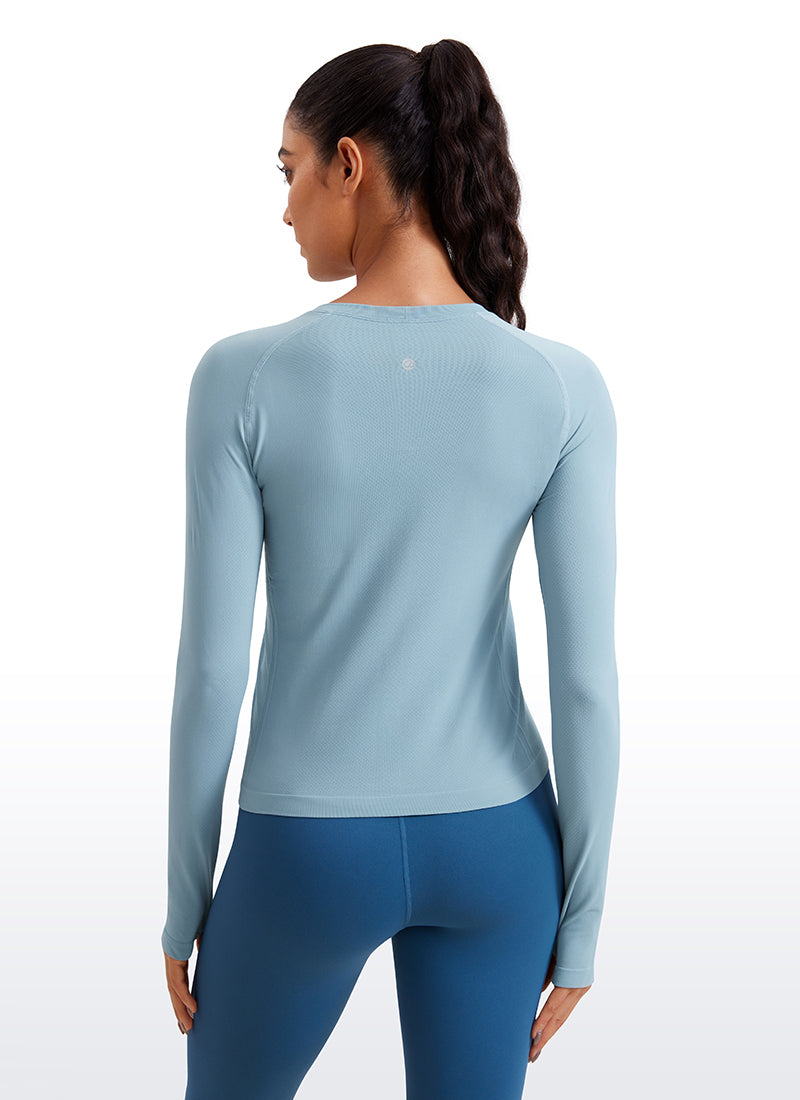 Seamless Long Sleeves with Thumbholes Shirts