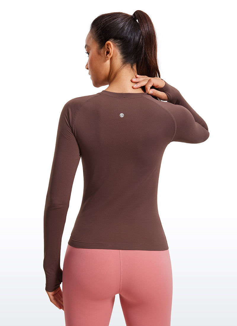 Seamless Long Sleeves with Thumbholes Shirts