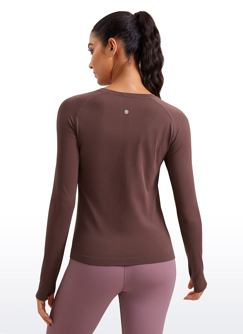 Seamless Long Sleeves with Thumbholes Shirts