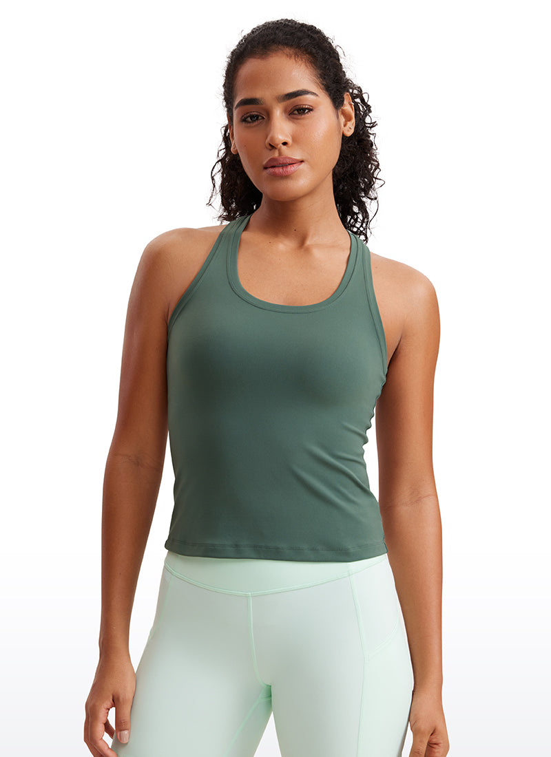 Butterluxe Waist-Length Crewneck Tank Racerback