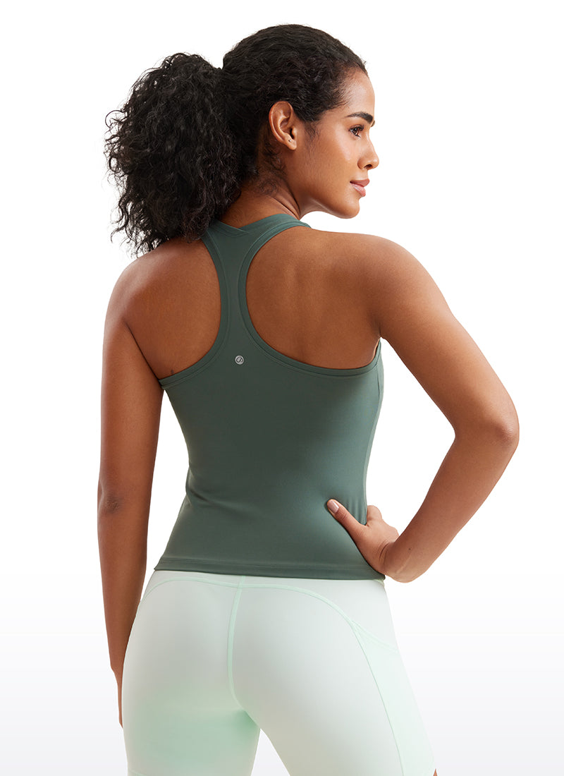 Butterluxe Waist-Length Crewneck Tank Racerback