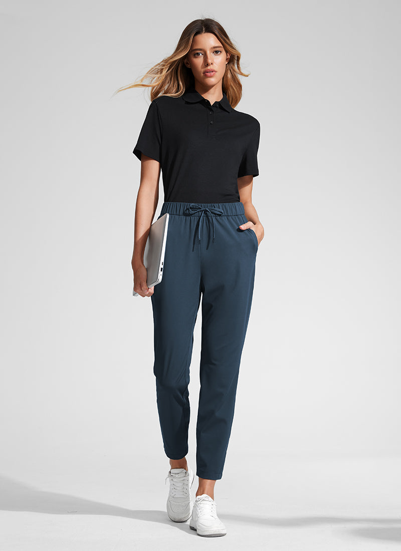 CRZ YOGA Women's Travel Slim Fit Stretch Drawstring 7/8 Pants 27