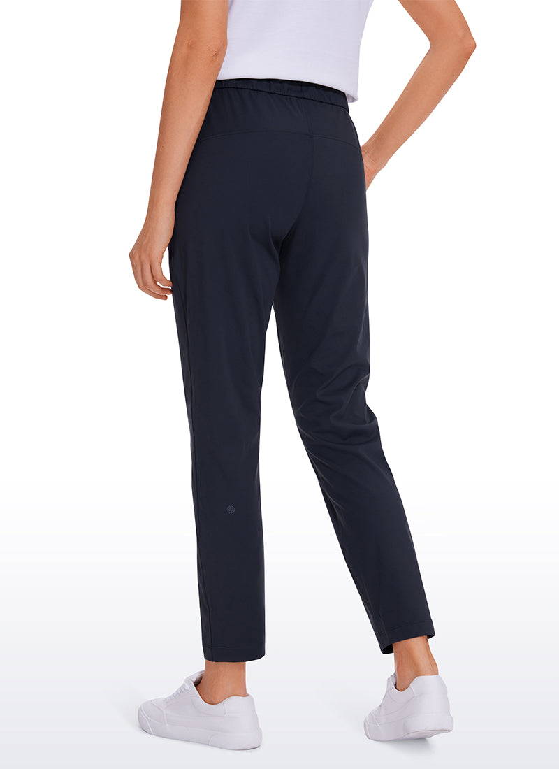 Stretch Drawstring 7/8 Pants with Pockets 27''