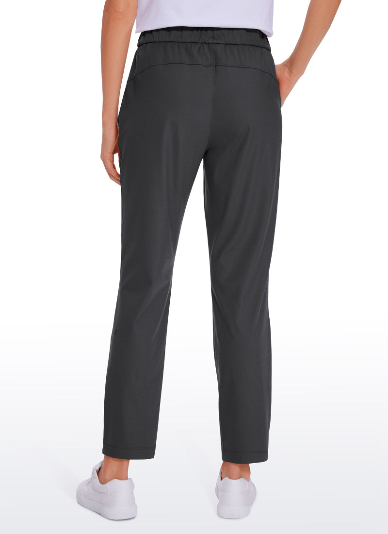 Stretch Drawstring 7/8 Pants with Pockets 27''