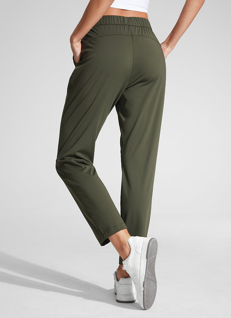 CRZ YOGA Women's Travel Slim Fit Stretch Drawstring 7/8 Pants 27
