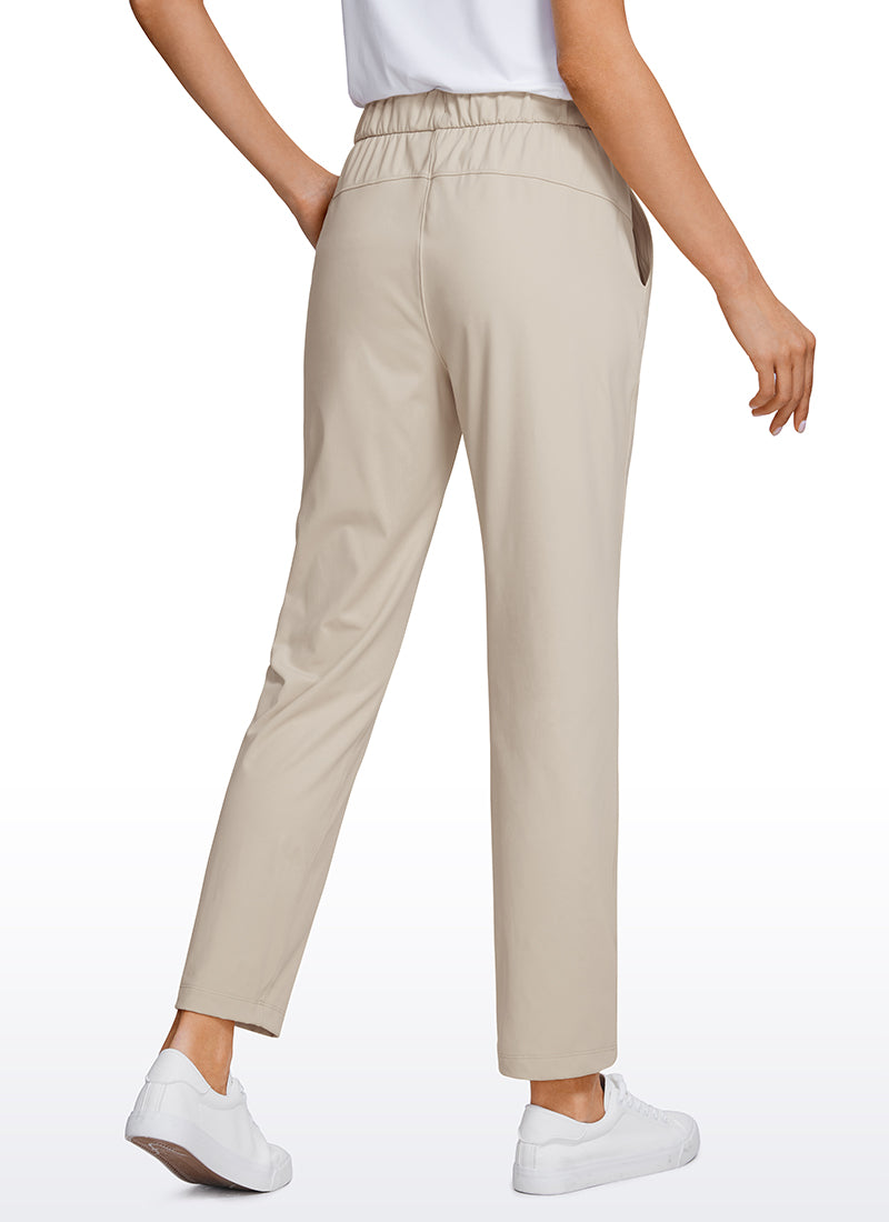 Stretch Drawstring 7/8 Pants with Pockets 27''