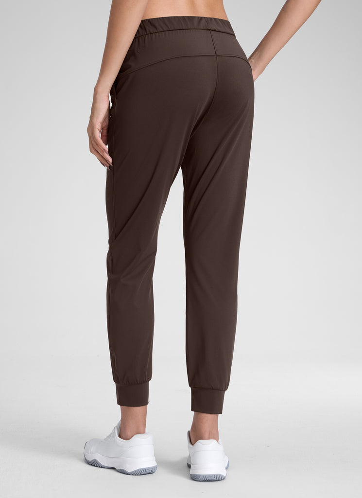 CRZ YOGA Women's Travel Slim Fit Stretch Drawstring Jogger 27'' Milky White