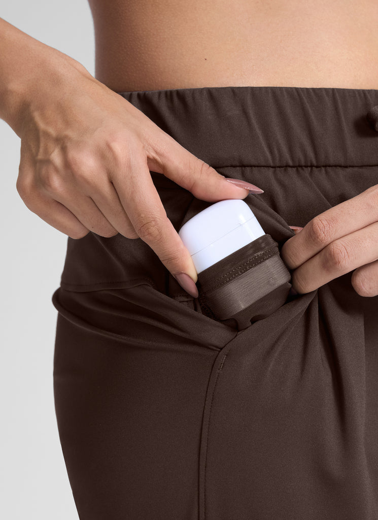 CRZ YOGA Women's Travel Slim Fit Stretch Drawstring Jogger 27'' Mysterious Grey