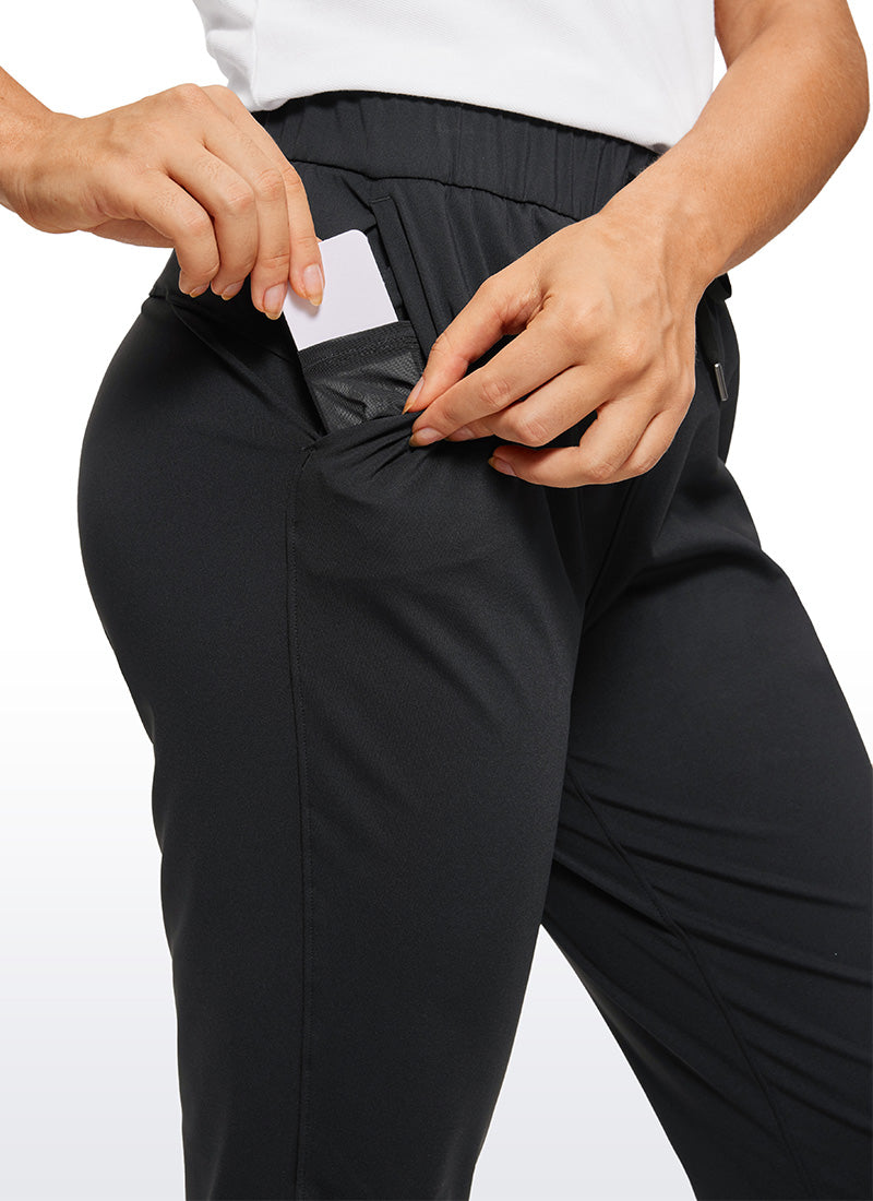 CRZ YOGA Women's Travel Slim Fit Stretch Drawstring Long Pants 31