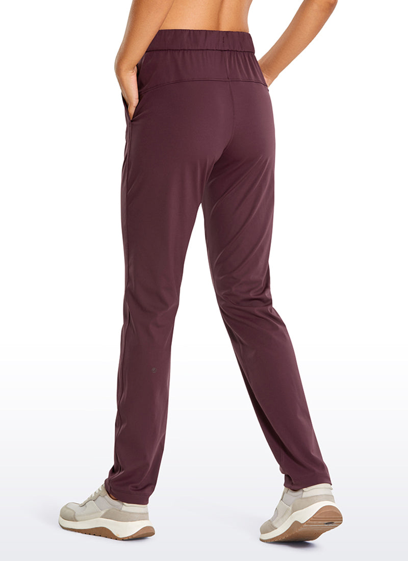 CRZ YOGA Women's Travel Slim Fit Stretch Drawstring Long Pants 31