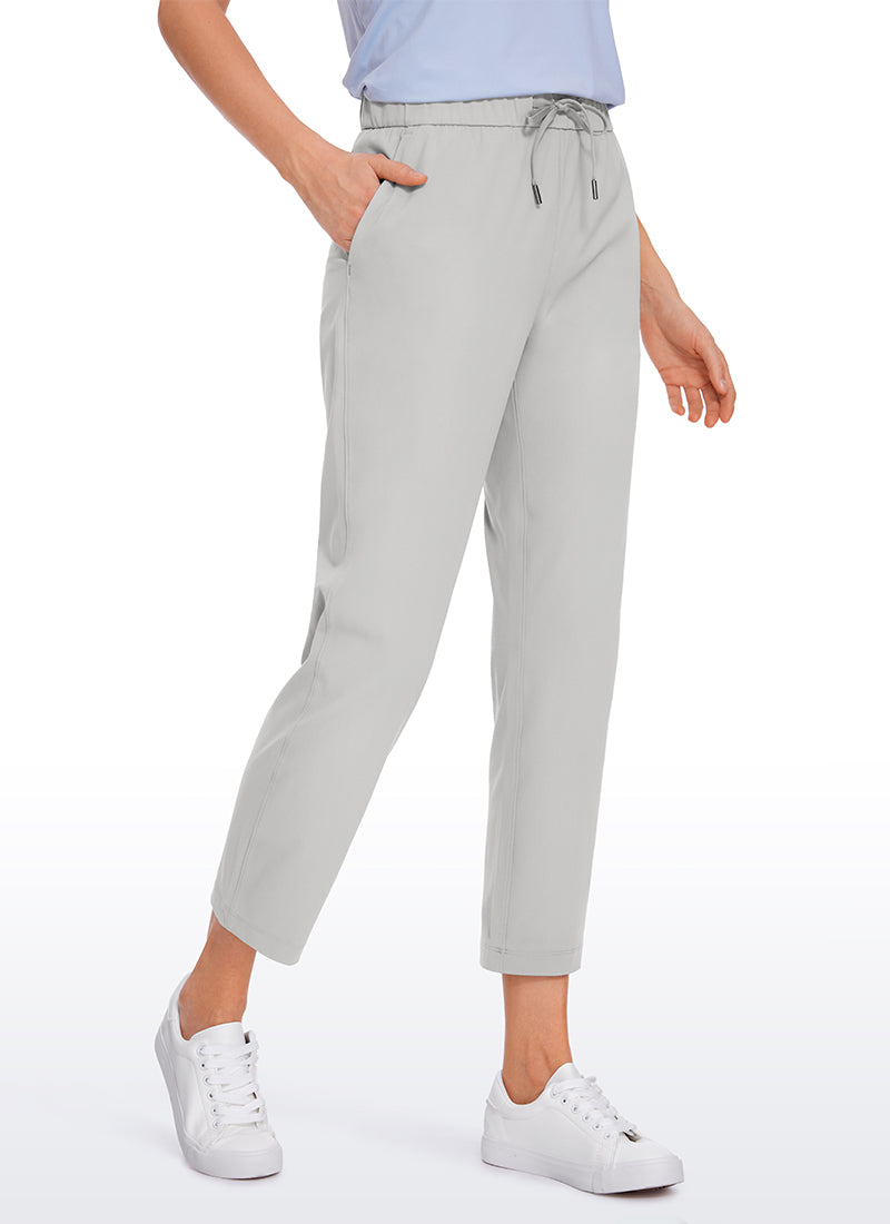 CRZ YOGA Women's Travel Slim Fit Stretch On the Travel Pants 25'' Green Ash