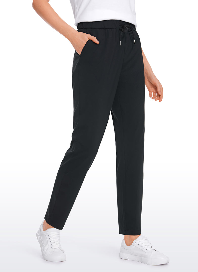 CRZ YOGA Women's Travel Slim Fit Stretch On the Travel Pants 29'' Black