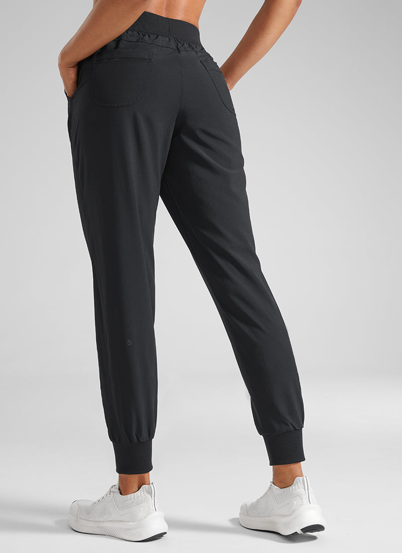 CRZ YOGA Women's Train Loose Fit Feathery-Fit Drawstring Jogger 28'' Black