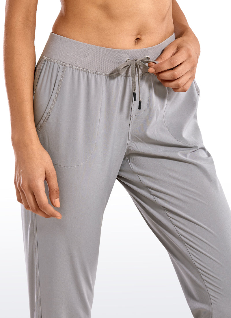 Feathery-Fit Drawstring Jogger with Pockets 28'' - Flat Waistband