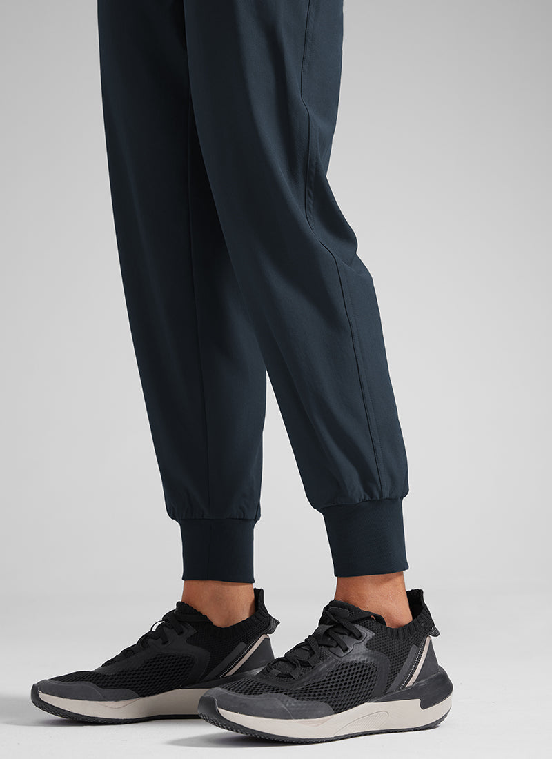 Feathery-Fit Drawstring Jogger with Pockets 28'' - Flat Waistband