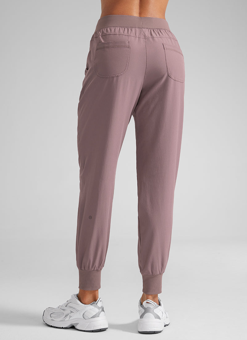 Feathery-Fit Drawstring Jogger with Pockets 28'' - Flat Waistband