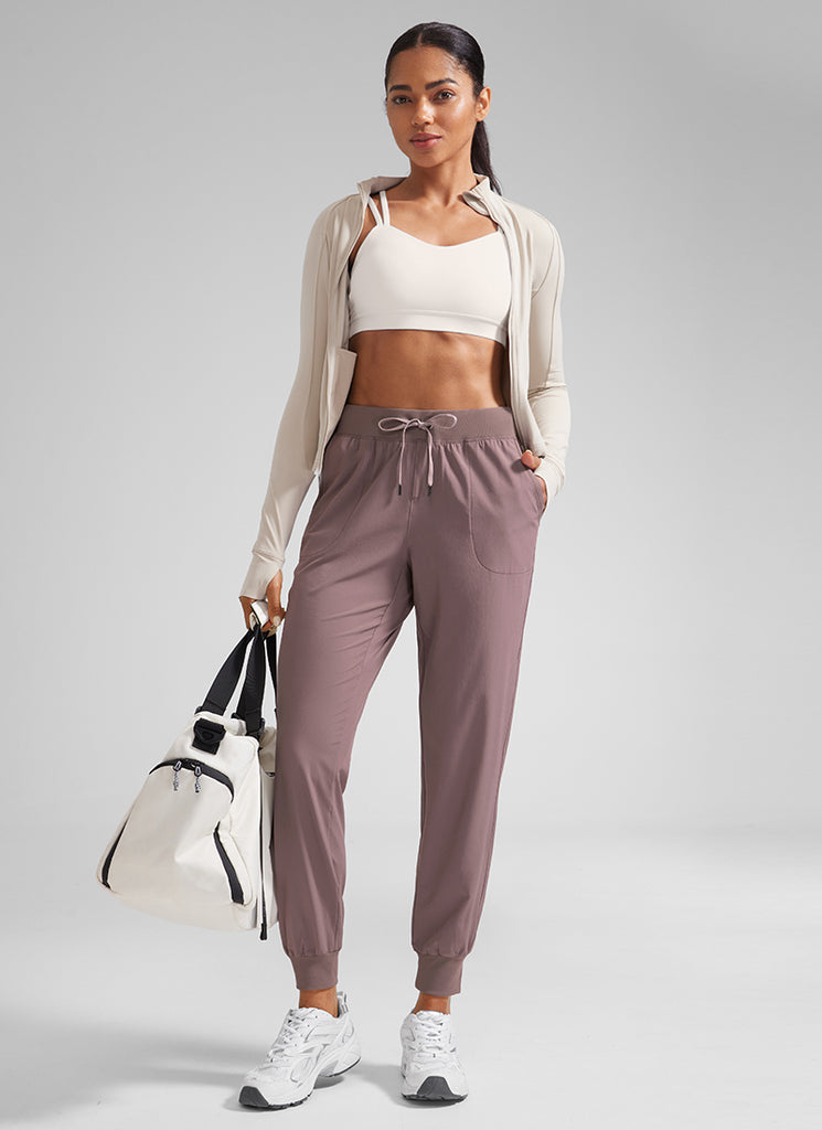 CRZ YOGA Women's Train Loose Fit Feathery-Fit Drawstring Jogger 28'' Mauve