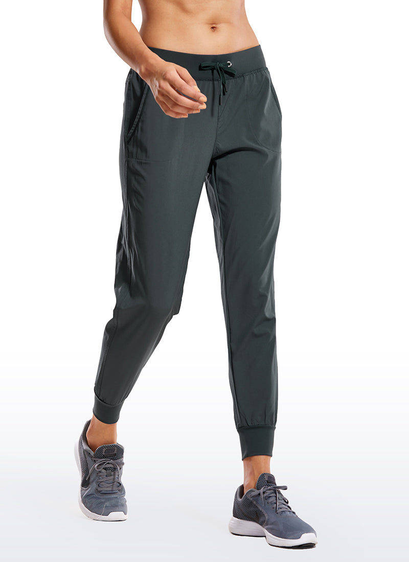 Feathery-Fit Drawstring Jogger with Pockets 28'' - Flat Waistband