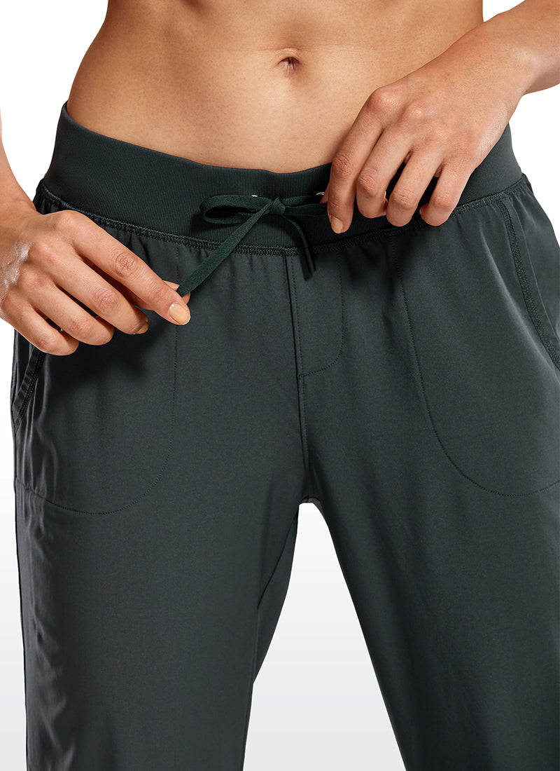 Feathery-Fit Drawstring Jogger with Pockets 28'' - Flat Waistband