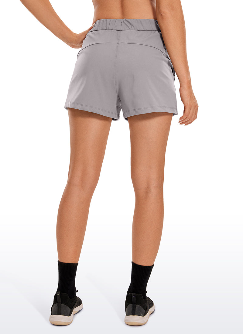 Stretch Mid-Rise Drawstring Shorts with Pockets 2.5