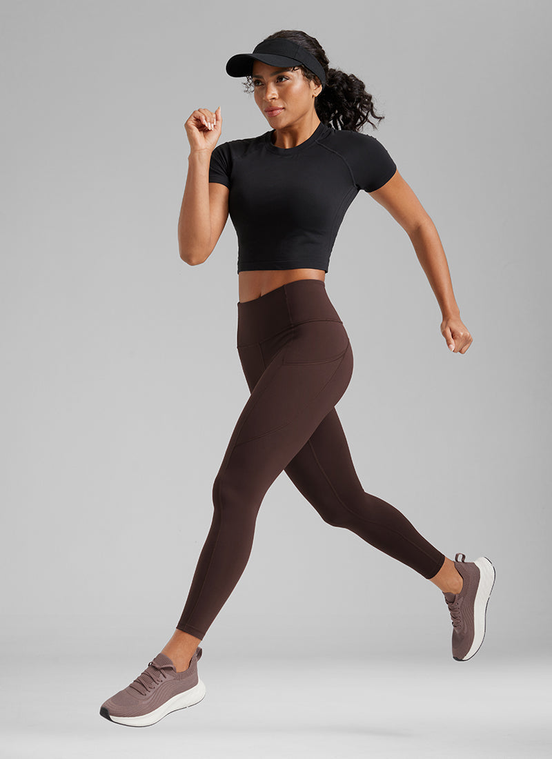 CRZ YOGA Women's Yoga Train High Rise Nakedfeel Pocket Leggings 25